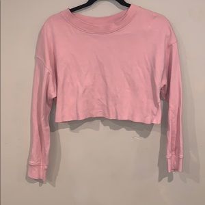 Never Worn Zara Pink Crop Sweatshirt